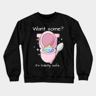 Cute Kawaii Ice Cream Rainbow Funny Toilet Cone Cartoon Crewneck Sweatshirt